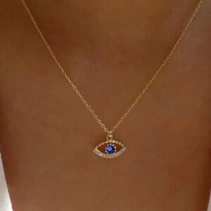 2/$10 NEW! Evil Eye Necklace Boho Hamsa Spiritual Rhinestone Charm